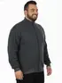 Jaqueta moletom flanelado básica plus size masculina fenomenal