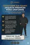 Jaqueta moletom flanelado básica plus size masculina fenomenal