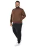 Jaqueta moletom flanelado básica plus size masculina fenomenal