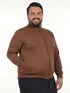 Jaqueta moletom flanelado básica plus size masculina fenomenal