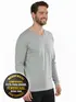 Camiseta Decote V Manga Longa Fenomenal