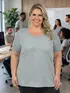 Blusa Plus Size Brilhante