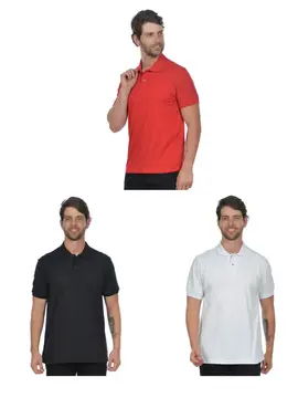 Kit 3 camisas polo piquet masculina fenomenal