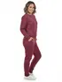 Conjunto moletom flanelado blusão básico e calça punho feminino
