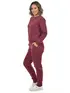 Conjunto moletom flanelado blusão básico e calça punho feminino