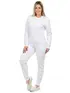 Conjunto moletom flanelado blusão básico e calça punho feminino