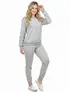 Conjunto moletom flanelado blusão básico e calça punho feminino