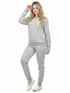 Conjunto moletom flanelado blusão básico e calça punho feminino