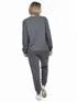 Conjunto moletom flanelado blusão básico e calça punho feminino