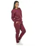 Conjunto moletom flanelado blusão básico e calça punho feminino