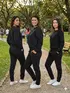 Conjunto moletom flanelado blusão básico e calça punho feminino