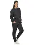 Conjunto moletom flanelado blusão básico e calça punho feminino