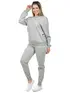 Conjunto moletom flanelado blusão básico e calça punho feminino