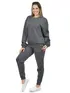 Conjunto moletom flanelado blusão básico e calça punho feminino