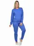 Conjunto moletom flanelado blusão básico e calça punho feminino