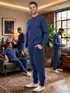 Conjunto Moletom Flanelado Blusão Básico e Calça Punho Masculino