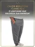 Calça moletom flanelado plus size básica punho fenomenal