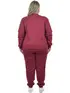 Conjunto Moletom Flanelado Plus Size Jaqueta e Calça Punho Feminino