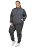 Conjunto Moletom Flanelado Plus Size Jaqueta e Calça Punho Feminino