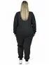 Conjunto Moletom Flanelado Plus Size Jaqueta e Calça Punho Feminino