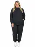 Conjunto Moletom Flanelado Plus Size Jaqueta e Calça Punho Feminino