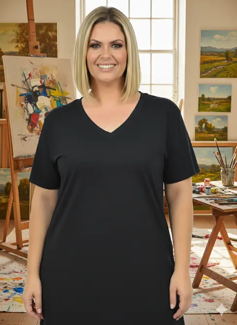 Blusa Plus Size V Maior