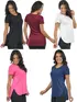 Kit 5 Blusas Mullet Gola Redonda Fenomenal Sem Elastano