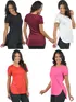 Kit 5 Blusas Mullet Gola Redonda Fenomenal Sem Elastano
