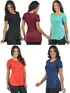 Kit 5 Blusas Mullet Gola Redonda Fenomenal Sem Elastano