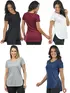 Kit 5 Blusas Mullet Gola Redonda Fenomenal Sem Elastano