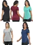 Kit 5 Blusas Mullet Gola Redonda Fenomenal Sem Elastano