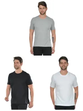 Kit 3 camiseta masculina algodão fenomenal