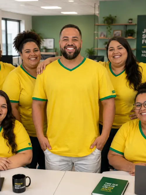 Camiseta Flamê Brasil Plus Size Fenomenal