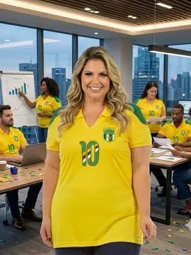 Blusa Brasil Talento Plus Size Fenomenal (sem elastano)