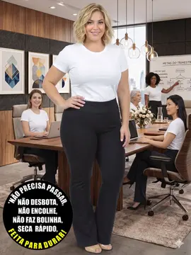 Calça plus size bailarina c/ forro