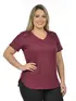 Blusa plus size bronze canelada